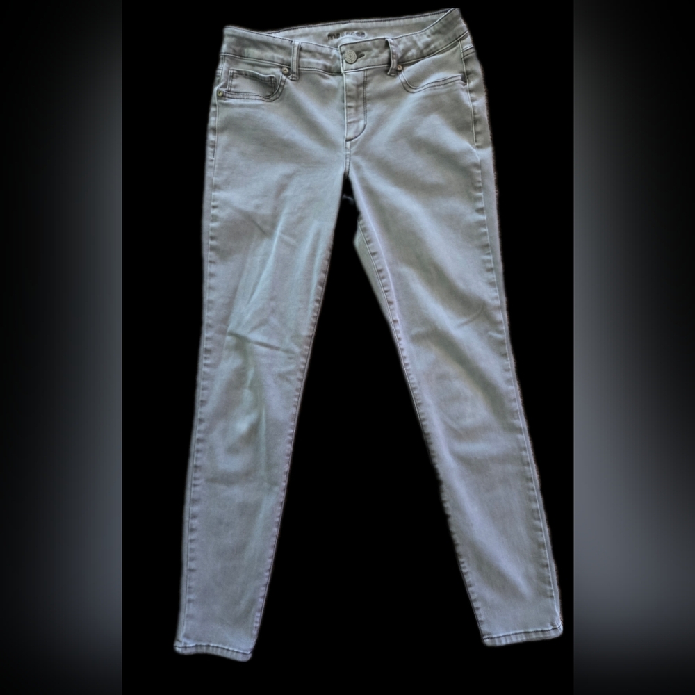 Maurices Skinny Stretch Jeggings Jeans Light Gray Denim Women's Medium